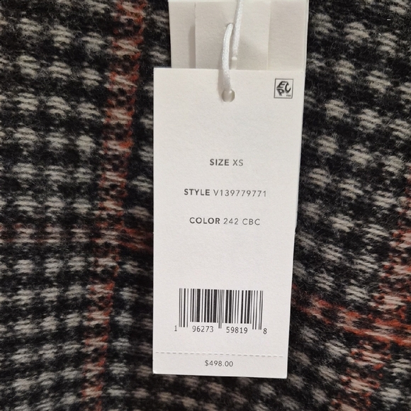 Vince Women's Plaid Blazer in Black and Pink - Picture 3 of 9